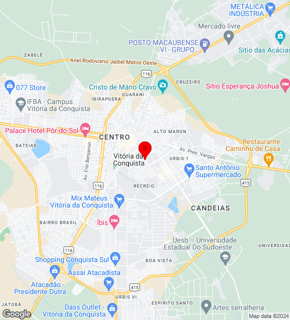 Mapa da localização